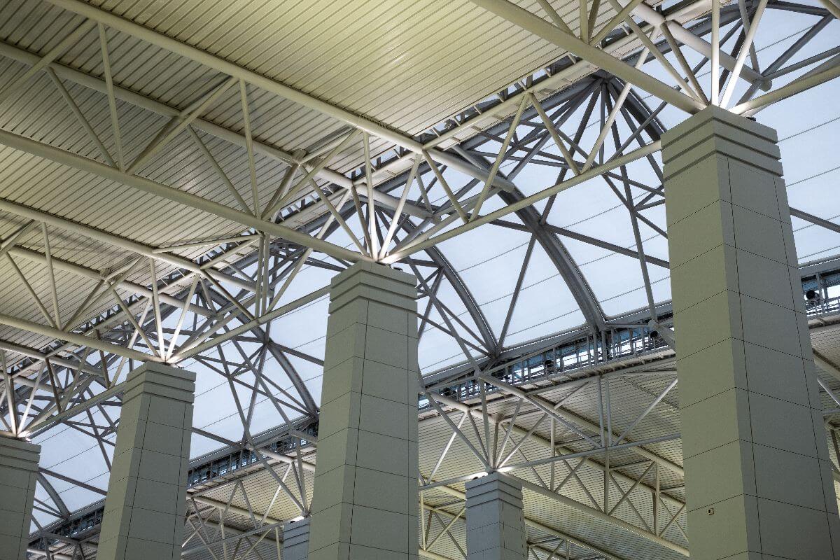 white gi sheets used in architectural applications